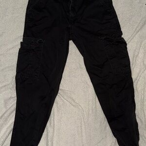 Levi's Black Cargo Pants Full-Length Straight Fit